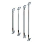 Chrome Knurled Grab Bar with Rotating Flange