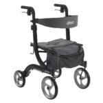 Nitro Aluminum Rollator, 10" Casters - Black